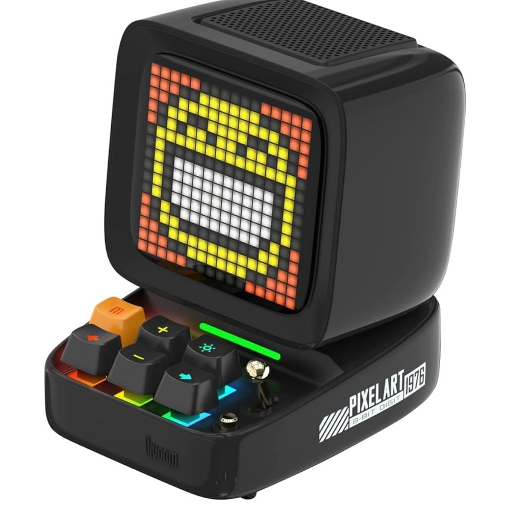 Black Pixel Art Gaming Speaker